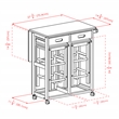 Winsome Suzanne Space Saver Solid Wood Dinette Set with 2 Square Stool in Teak