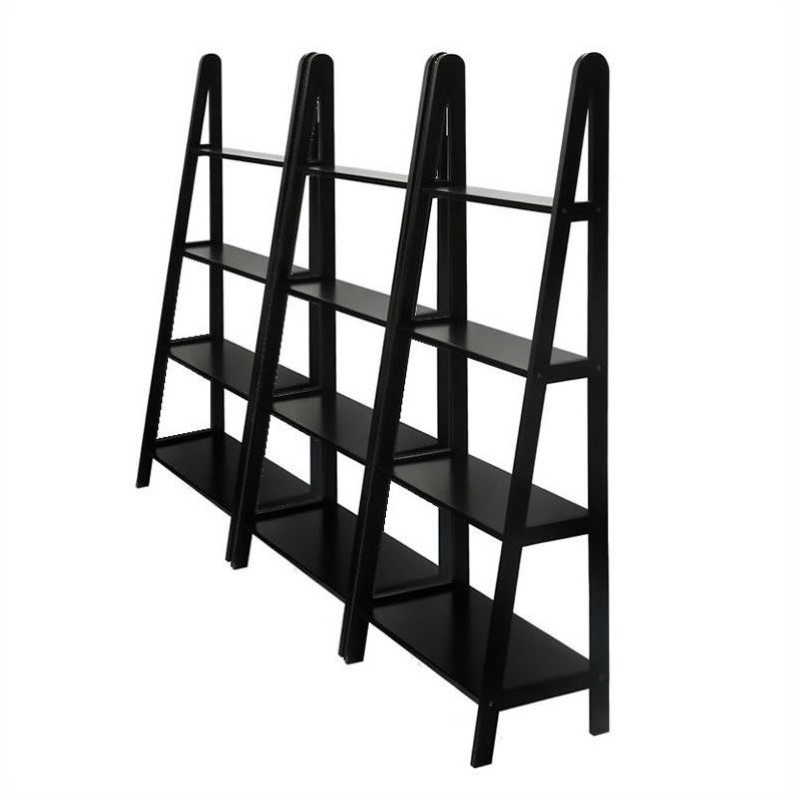 Winsome 4 Tier Wall Bookcase Unit in Espresso Beechwood