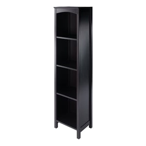 Winsome Terrace Solid Wood Storage Shelf/Bookcase with 5-Tier in Espresso