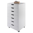 Winsome Halifax 7-Drawer Transitional Wood Storage Cabinet in White