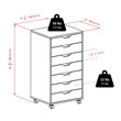 Winsome Halifax 7-Drawer Transitional Wood Storage Cabinet in White