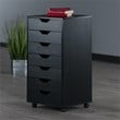 Winsome Halifax Transitional Wood Storage Cabinet with 7 Drawers Black