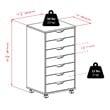 Winsome Halifax Transitional Wood Storage Cabinet with 7 Drawers Black