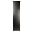 Winsome Alps Tall Bathroom Transitional Solid Wood Linen Cabinet in Black