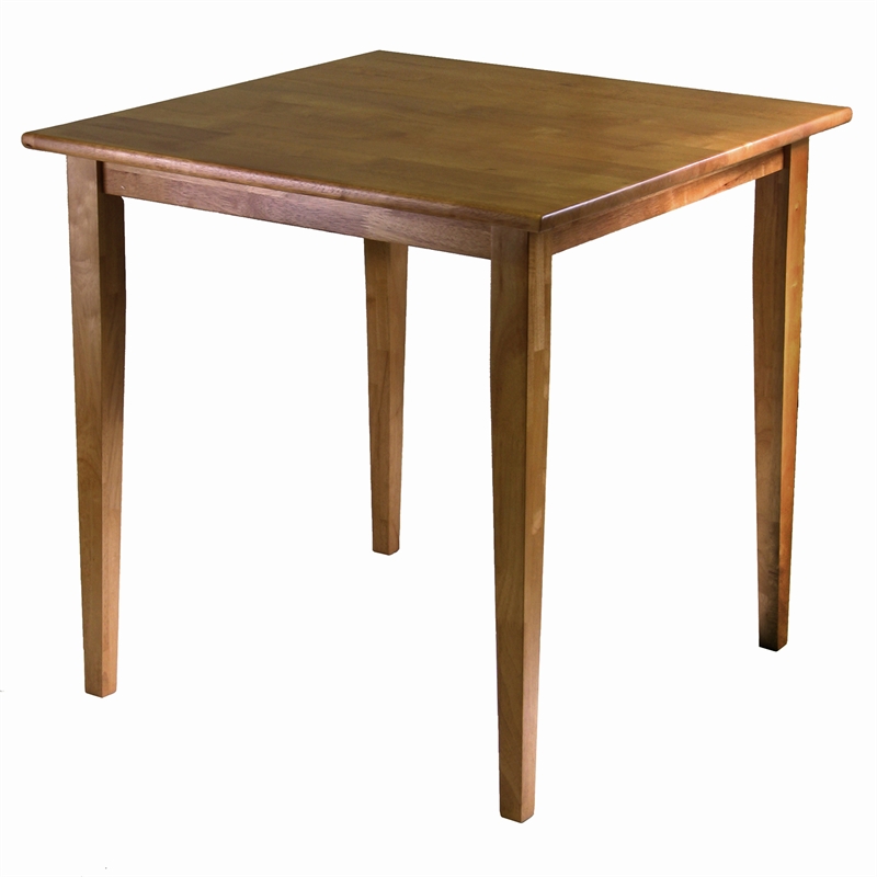 Winsome Groveland 3-Piece Square Solid Wood Dining Set in Light Oak