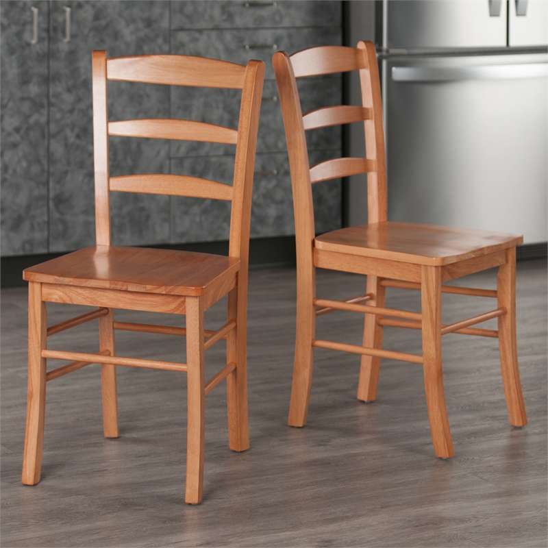 Winsome Groveland 5-Piece Square Solid Wood Dining Set in Light Oak