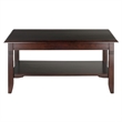 Winsome Nolan Transitional Solid Wood Coffee Table in Cappuccino