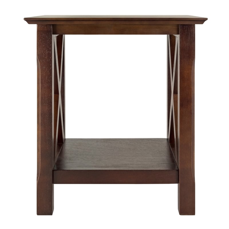 Winsome Xola Transitional Solid Wood End Table in Cappuccino
