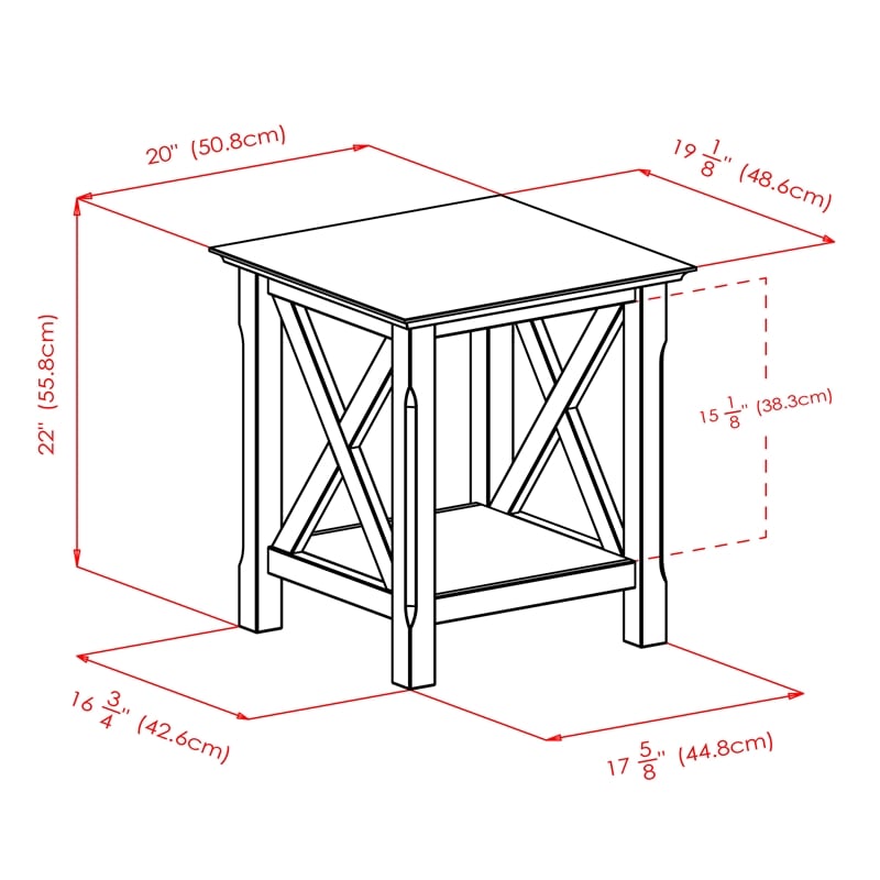 Winsome Xola Transitional Solid Wood End Table in Cappuccino