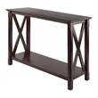 Winsome Xola &quotX&quot Designed Transitional Solid Wood Console Table in Cappuccino