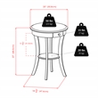 Winsome Sasha Round Transitional Solid Wood Accent End Table in Cappuccino
