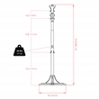 Winsome Jera Transitional Solid Wood Coat Rack Tree in Cappuccino