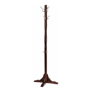 Winsome Jera Transitional Solid Wood Coat Rack Tree in Cappuccino