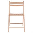 Winsome Robin Transitional Solid Wood Folding Chair Set in Natural (Set of 4)