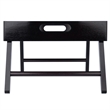 Winsome Benito Transitional Solid Wood Bed Tray with Foldable Legs in Espresso