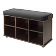Winsome Townsend Transitional Solid Wood Bench with Cushion Seat - Dark Espresso