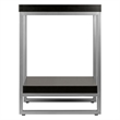Winsome Jared Wood End Table with Enamel Steel Tube in Dark Espresso