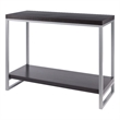 Winsome Jared Wood Console Table Enamel Steel Tube in Dark Espresso/Slate Gray