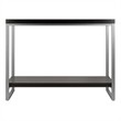 Winsome Jared Wood Console Table Enamel Steel Tube in Dark Espresso/Slate Gray