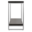 Winsome Jared Wood Console Table Enamel Steel Tube in Dark Espresso/Slate Gray