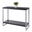 Winsome Jared Wood Console Table Enamel Steel Tube in Dark Espresso/Slate Gray