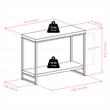 Winsome Jared Wood Console Table Enamel Steel Tube in Dark Espresso/Slate Gray