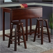Winsome Lynnwood 3 Piece Kitchen Dining Set in Antique Walnut