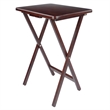 Winsome Alex Rectangle Transitional Solid Wood TV Table in Walnut (Set of 4)