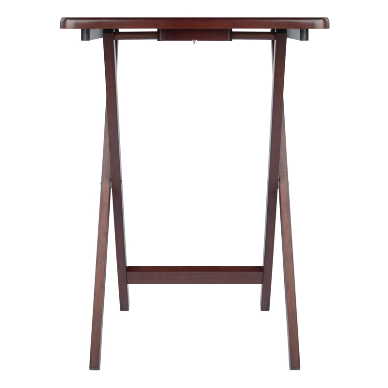 Winsome Alex Rectangle Transitional Solid Wood TV Table in Walnut (Set of 4)