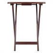 Winsome Alex Rectangle Transitional Solid Wood TV Table in Walnut (Set of 4)