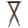 Winsome Alex Rectangle Transitional Solid Wood TV Table in Walnut (Set of 4)