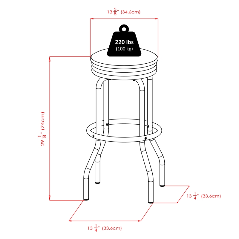 Winsome Summit 3-Piece Transitional Wood/Metal Pub Set in Black/Chrome