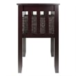 Winsome Morris Solid Wood Console Hall Table with 3 Foldable Baskets in Espresso