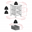 Winsome Morris Wood Side Table with 2 Foldable Baskets in Espresso