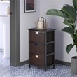 Winsome Omaha Transitional Solid Wood Storage Rack w/ 3 Foldable Baskets - Black