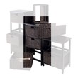 Winsome Omaha Transitional Solid Wood Storage Rack w/ 3 Foldable Baskets - Black