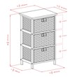 Winsome Omaha Transitional Solid Wood Storage Rack w/ 3 Foldable Baskets - Black