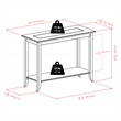 Winsome Genoa Rectangular Transitional Solid Wood Console Table in Dark Espresso