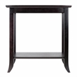 Winsome Genoa Rectangular Solid Wood End Table with Glass Top in Dark Espresso