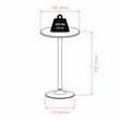 Winsome Obsidian Round Contemporary Wood/Metal Pub Table in Black