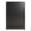 Winsome Ava Transitional Composite Wood Accent Table with Two Drawers in Black