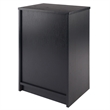 Winsome Ava Transitional Composite Wood Accent Table with Two Drawers in Black