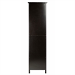 Winsome Burgundy Transitional Wood Wine Rack with Glass in Black