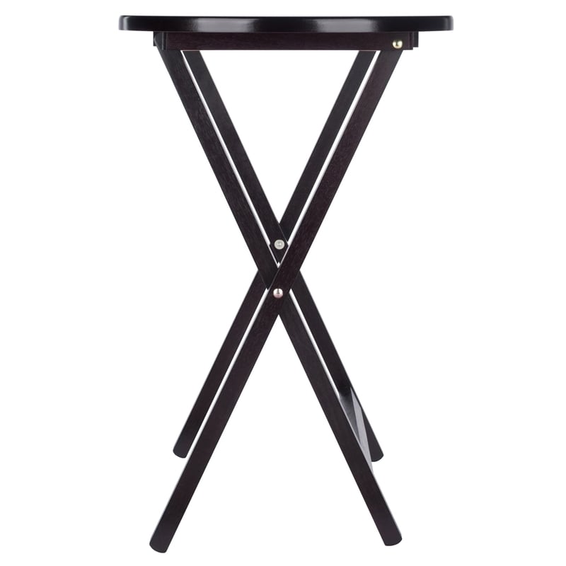 Winsome Skippy 5-Piece Transitional Solid Wood TV Table Set in Espresso