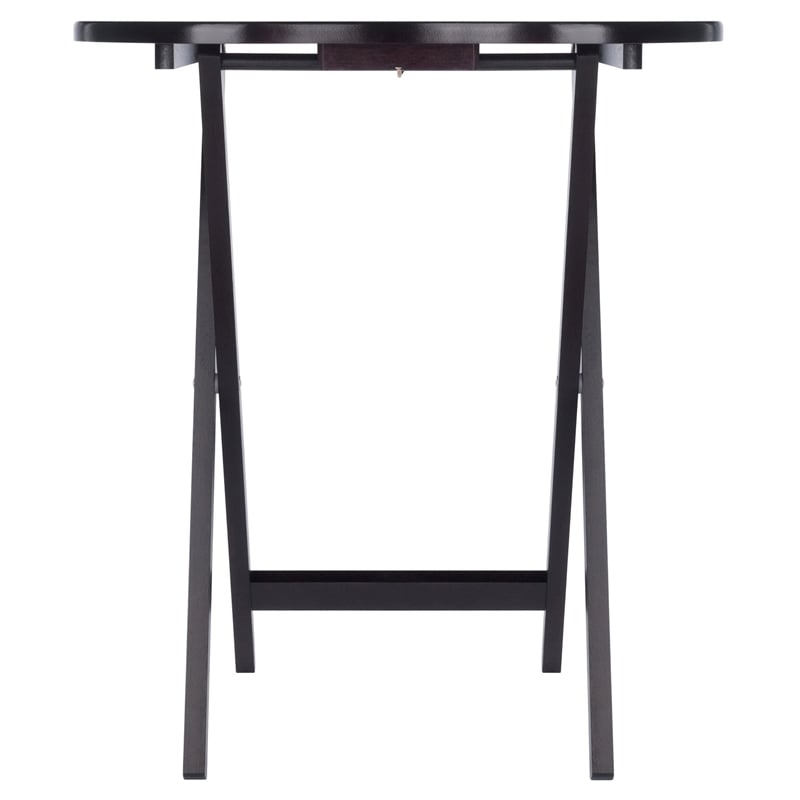 Winsome Skippy 5-Piece Transitional Solid Wood TV Table Set in Espresso
