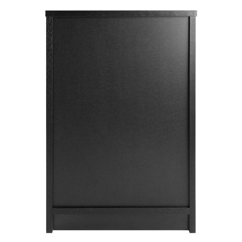 Winsome Squamish Transitional Composite Wood Accent Table in Black