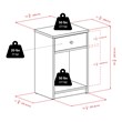 Winsome Squamish Transitional Composite Wood Accent Table in Black