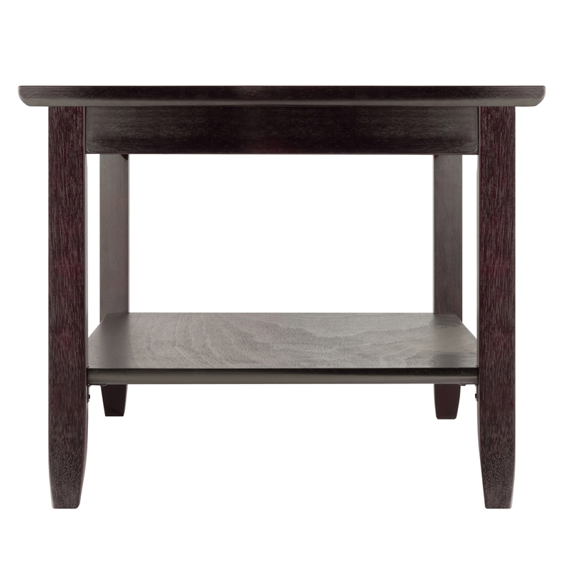 Winsome Genoa Rectangular Transitional Solid Wood Coffee Table in Dark Espresso