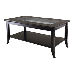 Winsome Genoa Rectangular Transitional Solid Wood Coffee Table in Dark Espresso