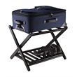 Winsome Reese Foldable Solid Wood Luggage Rack with Shelf in Dark Espresso